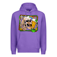 Purple st patricks day peace skull Premium Hoodie - Jasminsmagicworld