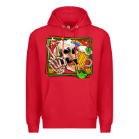 Red st patricks day peace skull Premium Hoodie - Jasminsmagicworld