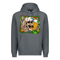 Rock st patricks day peace skull Premium Hoodie - Jasminsmagicworld