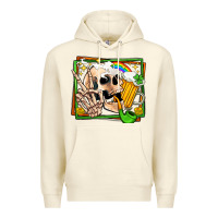 St Patricks Day Peace Skull Premium Hoodie | Teevron