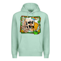 Seafoam st patricks day peace skull Premium Hoodie - Jasminsmagicworld