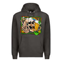 Smoke st patricks day peace skull Premium Hoodie - Jasminsmagicworld