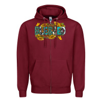 Burgundy blessed Zipper Hoodie - texasbilliewilder