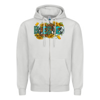 Dove Grey blessed Zipper Hoodie - texasbilliewilder