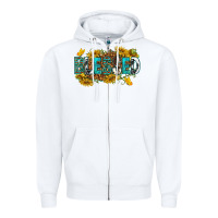 White blessed Zipper Hoodie - texasbilliewilder