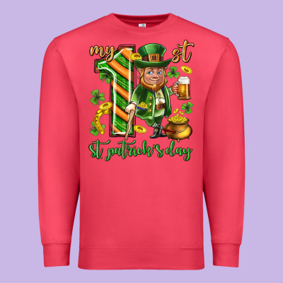 My 1 St St. Patricks Day Premium Sweatshirt Designed By Neo Western