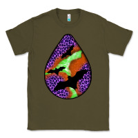 Army Green halloween bat  teardrop Classic Tee - BundleAndBundleShop