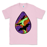 Bubblegum Pink halloween bat  teardrop Classic Tee - BundleAndBundleShop