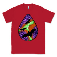 Red halloween bat  teardrop Classic Tee - BundleAndBundleShop