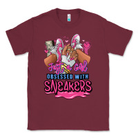 Burgundy Just a girl obsessed with sneakers Classic Tee - RanaPortraitStore