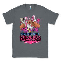 Charcoal Heather Just a girl obsessed with sneakers Classic Tee - RanaPortraitStore