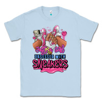 Dusty Blue Just a girl obsessed with sneakers Classic Tee - RanaPortraitStore