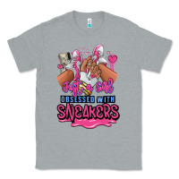 Heather Grey Just a girl obsessed with sneakers Classic Tee - RanaPortraitStore