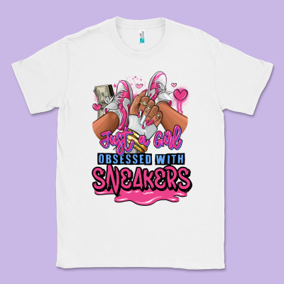 Just A Girl Obsessed With Sneakers Classic Tee Designed By Ranaportraitstore