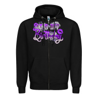 Black purple its my birthday Zipper Hoodie - Zillion Design Studio