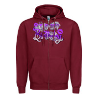 Burgundy purple its my birthday Zipper Hoodie - Zillion Design Studio