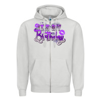 Dove Grey purple its my birthday Zipper Hoodie - Zillion Design Studio