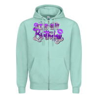 Seafoam purple its my birthday Zipper Hoodie - Zillion Design Studio