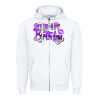 White purple its my birthday Zipper Hoodie - Zillion Design Studio