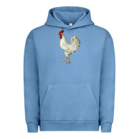 Pigment Pebble Blue Leghorn Rooster Urban Hoodie - LillyAllenDesigns