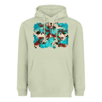Matcha aztec cowhide background Heavyweight Hoodie - Zillion Design Studio