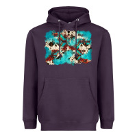 Plum aztec cowhide background Heavyweight Hoodie - Zillion Design Studio