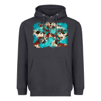 Smoke aztec cowhide background Heavyweight Hoodie - Zillion Design Studio