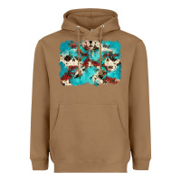 Toasted Coconut aztec cowhide background Heavyweight Hoodie - Zillion Design Studio