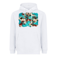White aztec cowhide background Heavyweight Hoodie - Zillion Design Studio