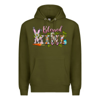 Army Green blessed mini easter Premium Hoodie - BarkalooDesign