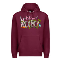 Burgundy blessed mini easter Premium Hoodie - BarkalooDesign