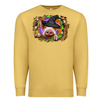 Antique Gold halloween pig Premium Sweatshirt - CowhideDigitalArt