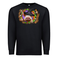 Black halloween pig Premium Sweatshirt - CowhideDigitalArt