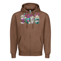 Chestnut blessed coffee cups Zipper Hoodie - texasbilliewilder