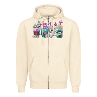 Sandshell blessed coffee cups Zipper Hoodie - texasbilliewilder
