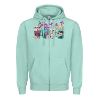 Seafoam blessed coffee cups Zipper Hoodie - texasbilliewilder