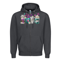 Smoke blessed coffee cups Zipper Hoodie - texasbilliewilder
