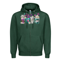 Sports Green blessed coffee cups Zipper Hoodie - texasbilliewilder