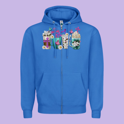 Zipper Hoodie blessed coffee cups