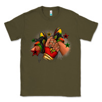 Army Green Juneteenth black girl sneakers Classic Tee - RanaPortraitStore