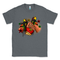 Charcoal Heather Juneteenth black girl sneakers Classic Tee - RanaPortraitStore