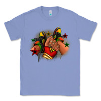 Colony Blue Juneteenth black girl sneakers Classic Tee - RanaPortraitStore