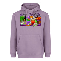 Lavender Halloween Gnomes Coffee Cups Heavyweight Hoodie - texasbilliewilder