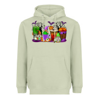 Matcha Halloween Gnomes Coffee Cups Heavyweight Hoodie - texasbilliewilder