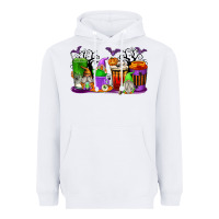 White Halloween Gnomes Coffee Cups Heavyweight Hoodie - texasbilliewilder