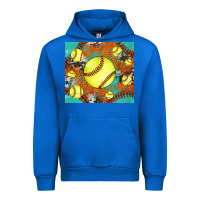 Cobalt softball cowhide turquoise glitter tumbler Urban Hoodie - Jasminsmagicworld
