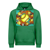 Emerald softball cowhide turquoise glitter tumbler Urban Hoodie - Jasminsmagicworld