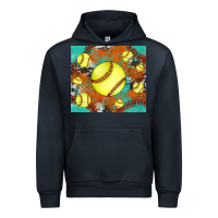 Navy softball cowhide turquoise glitter tumbler Urban Hoodie - Jasminsmagicworld