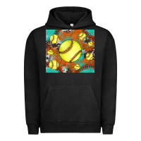 Pigment Black softball cowhide turquoise glitter tumbler Urban Hoodie - Jasminsmagicworld