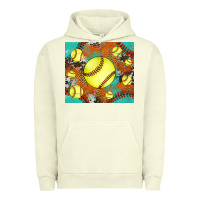 Pigment Pistachio softball cowhide turquoise glitter tumbler Urban Hoodie - Jasminsmagicworld